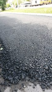 laying asphalt